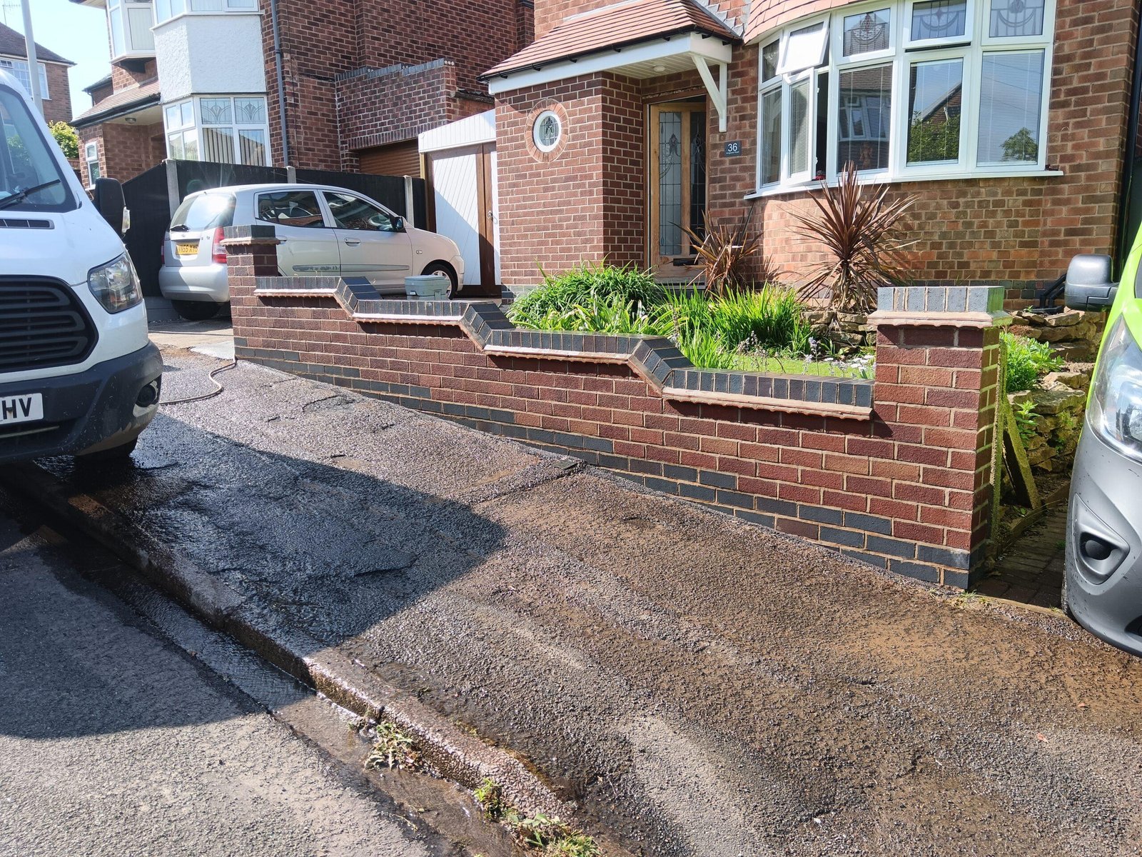 Boundary garden wall built by RMS