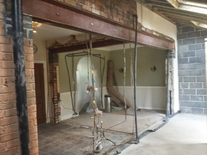 Structural opening and home renovation work by RMS Building and Landscaping