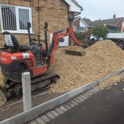 Groundworks with a mini digger by RMS Building and Landscaping