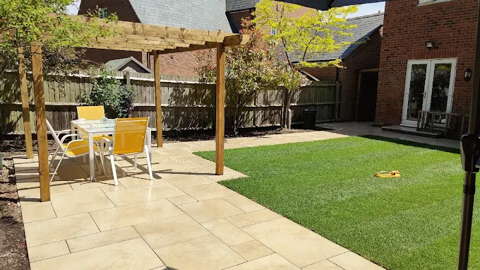 Patio, pergola and artificial lawn project by RMS Building and Landscaping