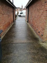 A concrete driveway uplifted, groundwork prepared then a marshalls tegula pavers, mixed harvest and traditional colours used to create this driveway in Hucknall, Nottingham.