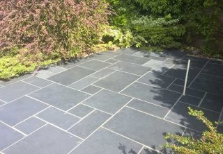 A Black Limestone Patio we layed in Radcliffe on Trent, Nottingham A Black Limestone Patio we layed in Radcliffe on Trent, Nottingham