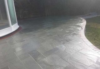 Indian kandla grey sandstone we layed for a patio in Bulcote, Nottingham Indian kandla grey sandstone we layed for a patio in Bulcote, Nottingham