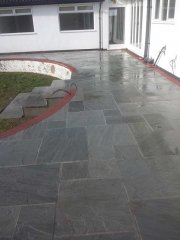 Indian kandla grey sandstone we layed for a patio in Bulcote, Nottingham Indian kandla grey sandstone we layed for a patio in Bulcote, Nottingham